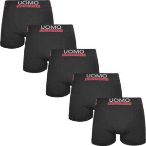 Naadloze boxershorts 5 pack Uomo zwart