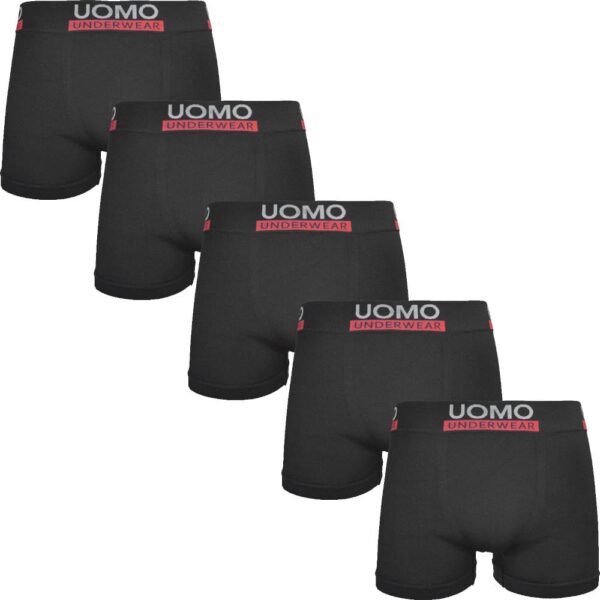 Naadloze boxershorts 5 pack Uomo zwart