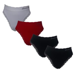 4 Pack naadloze strings Sweet Angel met kant, sportief en toch elegant