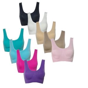Naadloze BH van M&B in verschillende kleuren met uitneembare pads