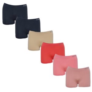 Gekleurde boxershorts dames STV 6-pack