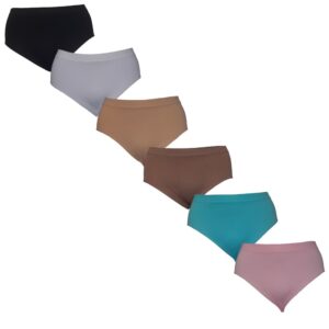 Set van 6 naadloze damesslips in prachtige pastelkleuren van M&B
