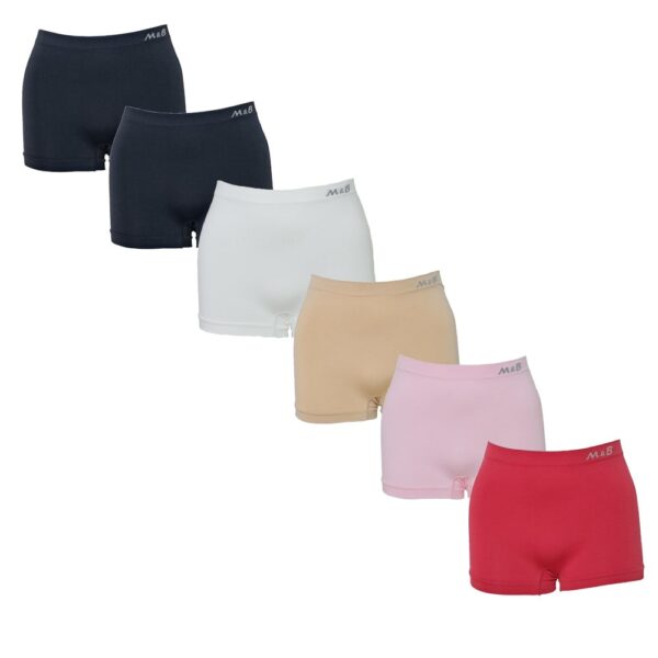 Hoge dames boxers naadloos M&B 6 stuks