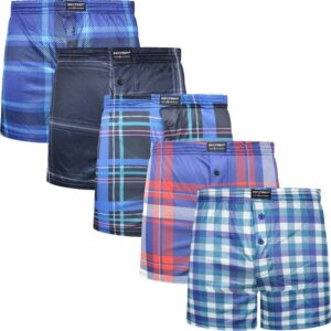 Lichtgewicht wijde boxershorts van Benyson met ruitjes