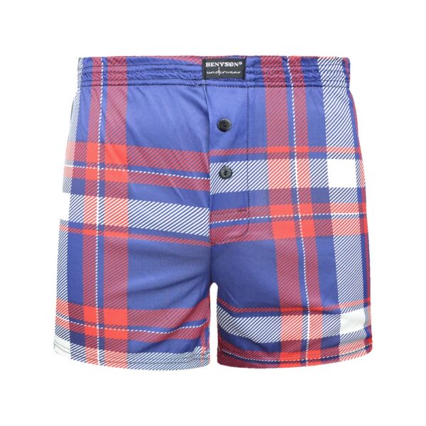 5 pack wijde geweven boxershorts Benyson "checkered" - Afbeelding 2