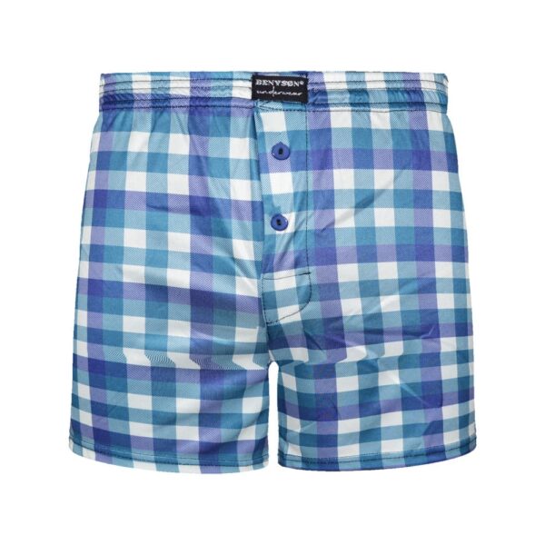 5 pack wijde geweven boxershorts Benyson "checkered" - Afbeelding 5