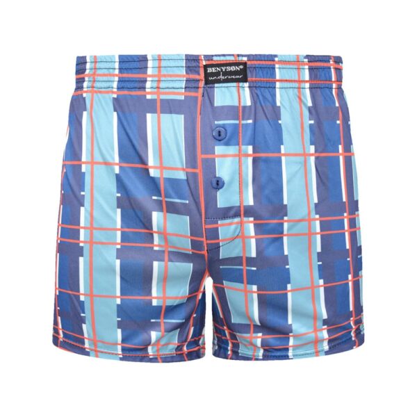 5 Pack wijde katoenen herenboxershorts met print "ruit" - Afbeelding 2