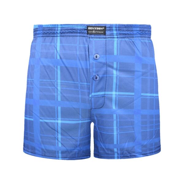 5 Pack wijde katoenen herenboxershorts met print "ruit" - Afbeelding 3