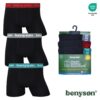 Zijdezachte herenboxershorts zwart Benyson 3 pack