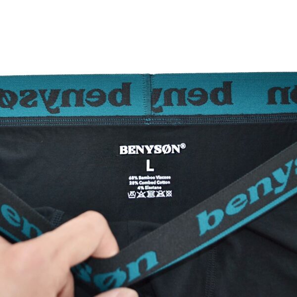 Zijdezachte herenboxershorts bamboe Benyson zwart 3-pack - Afbeelding 2