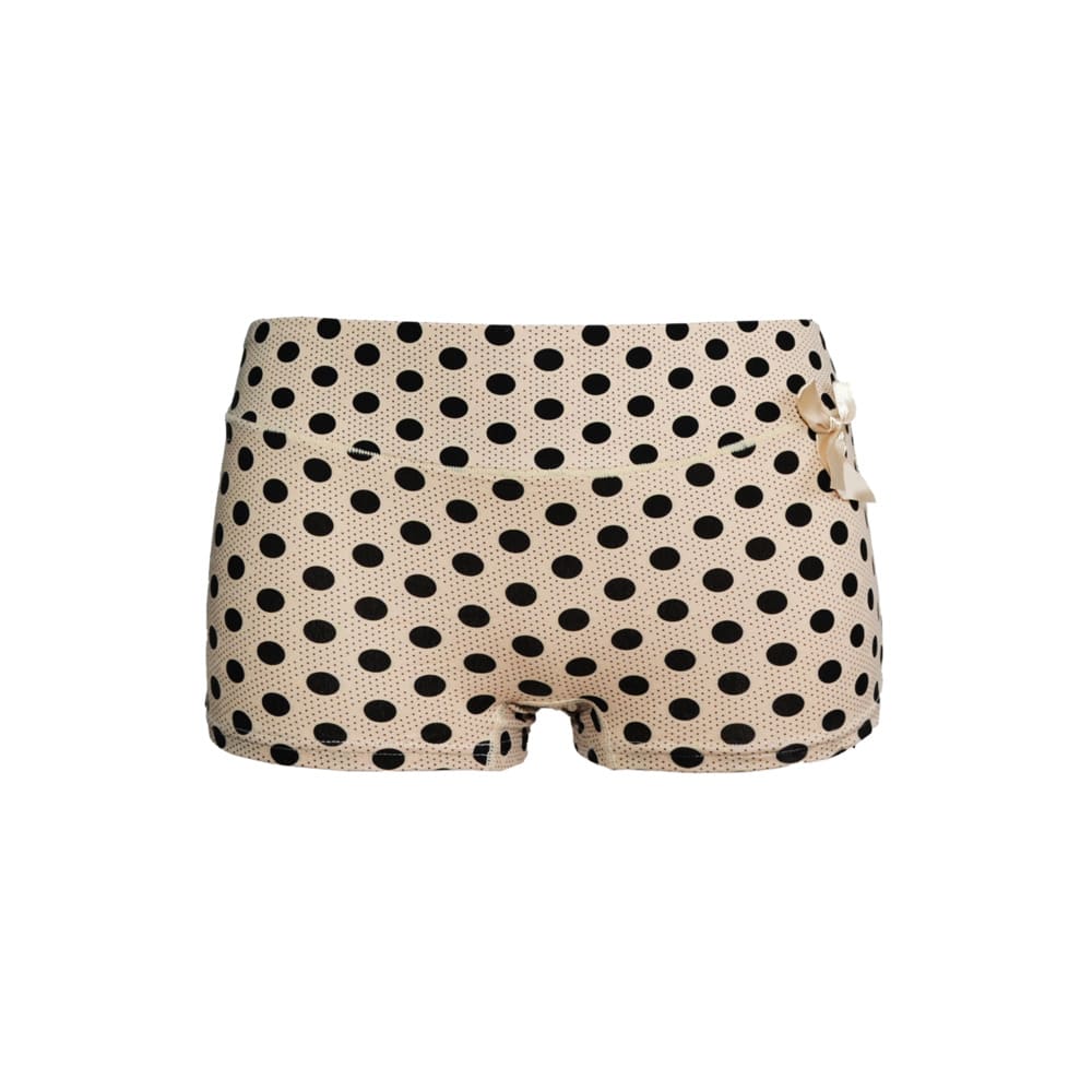 5 pack halfhoge katoenen dames boxershorts met strikje "stippie" - Afbeelding 5