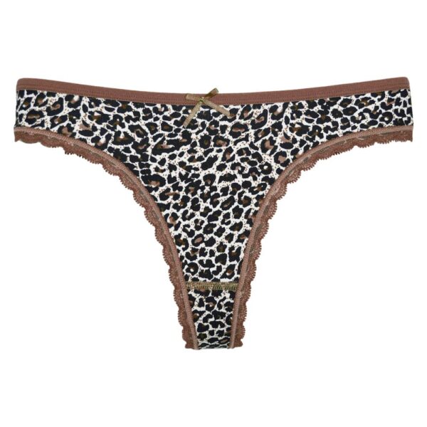 5 pack dames strings Fine Woman met panterprint - Afbeelding 4