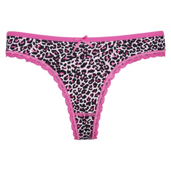 5 pack dames strings Fine Woman met panterprint - Afbeelding 5