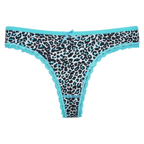5 pack dames strings Fine Woman met panterprint - Afbeelding 6