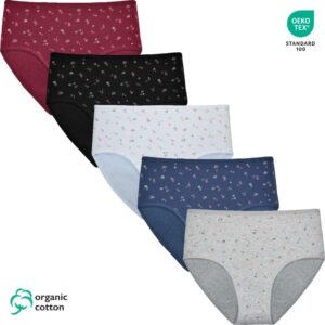 5 Pack Gaubert slips met bloemetjes print voor dames