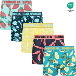 5 Pack Gianvaglia boxershorts van soft cotton "summer fruit"
