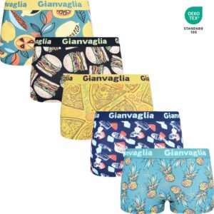 5 pack gezellige boxershorts met print van Gianvaglia