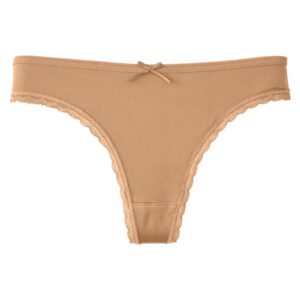 Alternative view of 5 Pack uni gekleurde strings met kant Fine Woman