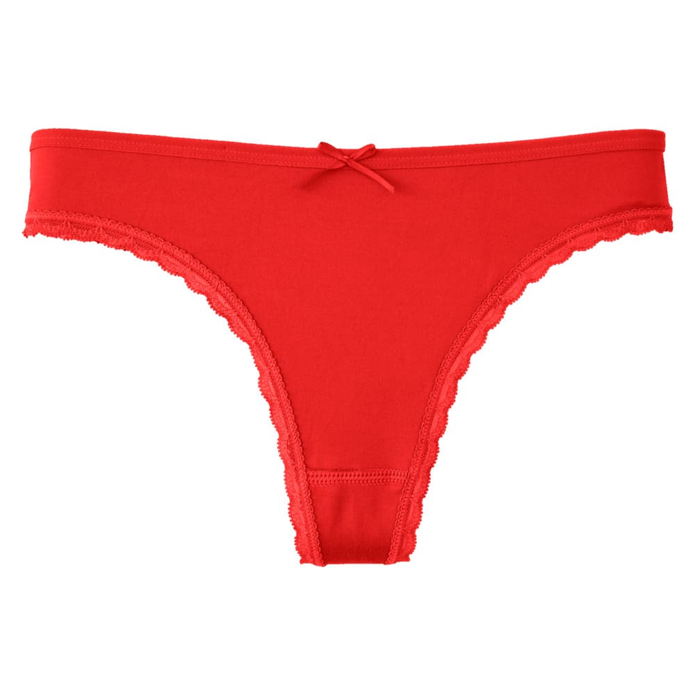 5 Pack uni gekleurde strings met kant Fine Woman - Afbeelding 3