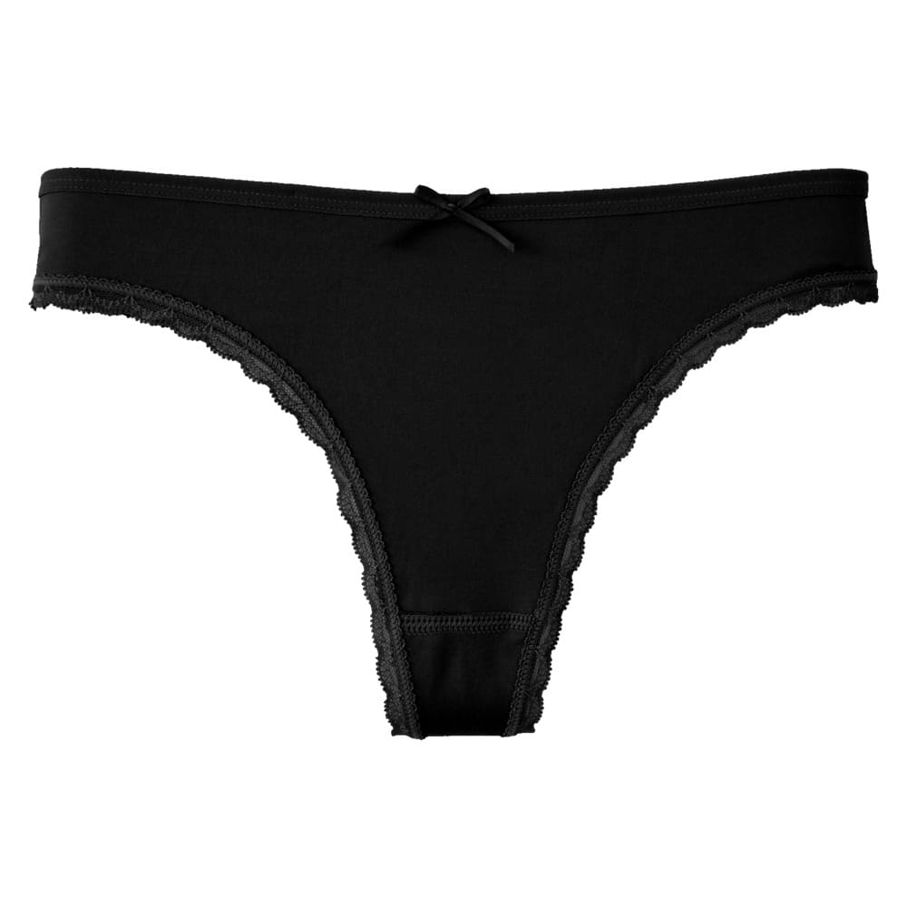 5 Pack uni gekleurde strings met kant Fine Woman - Afbeelding 5
