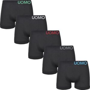 5 Pack naadloze zwarte boxershorts UOMO "black"