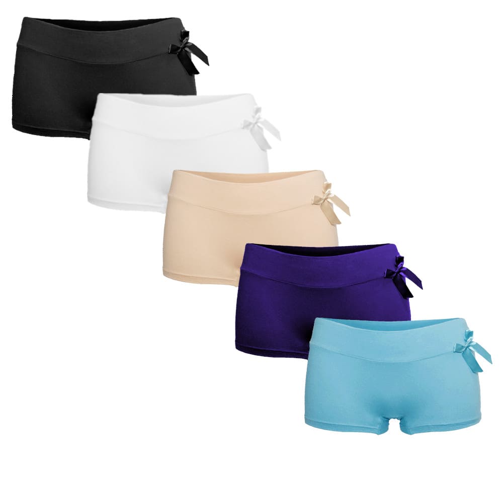 5 Pack dames boxershorts met strikje van Fine Woman in heerlijk zacht katoen