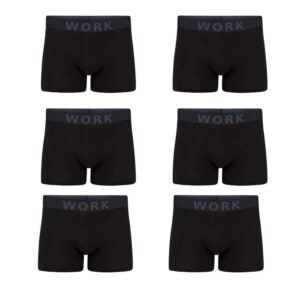 Set van 2 zwarte katoenen boxershorts van Work