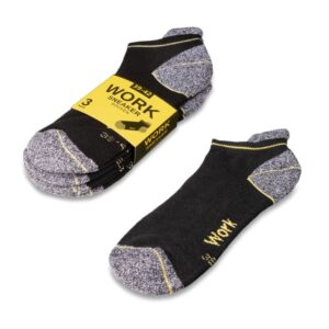 6 Paar sneaker sokken Work met lipje in het zwart