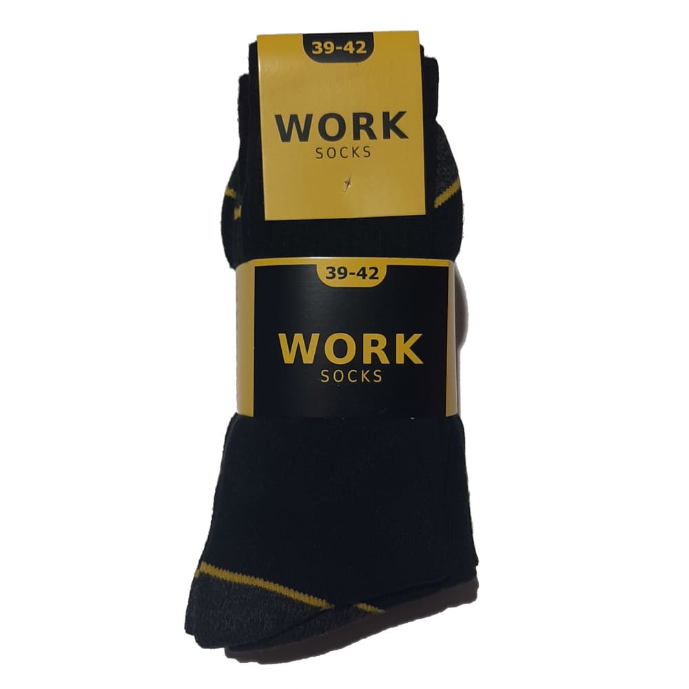 10 Paar hoge werksokken van Work in antraciet/zwart