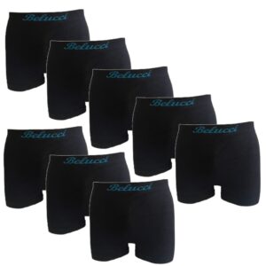 Herenboxershorts Belucci naadloos zwart 8 Pack