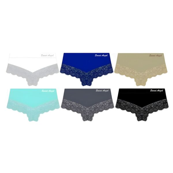 Naadloze hipsters met kant van Sweet Angel 6 pack