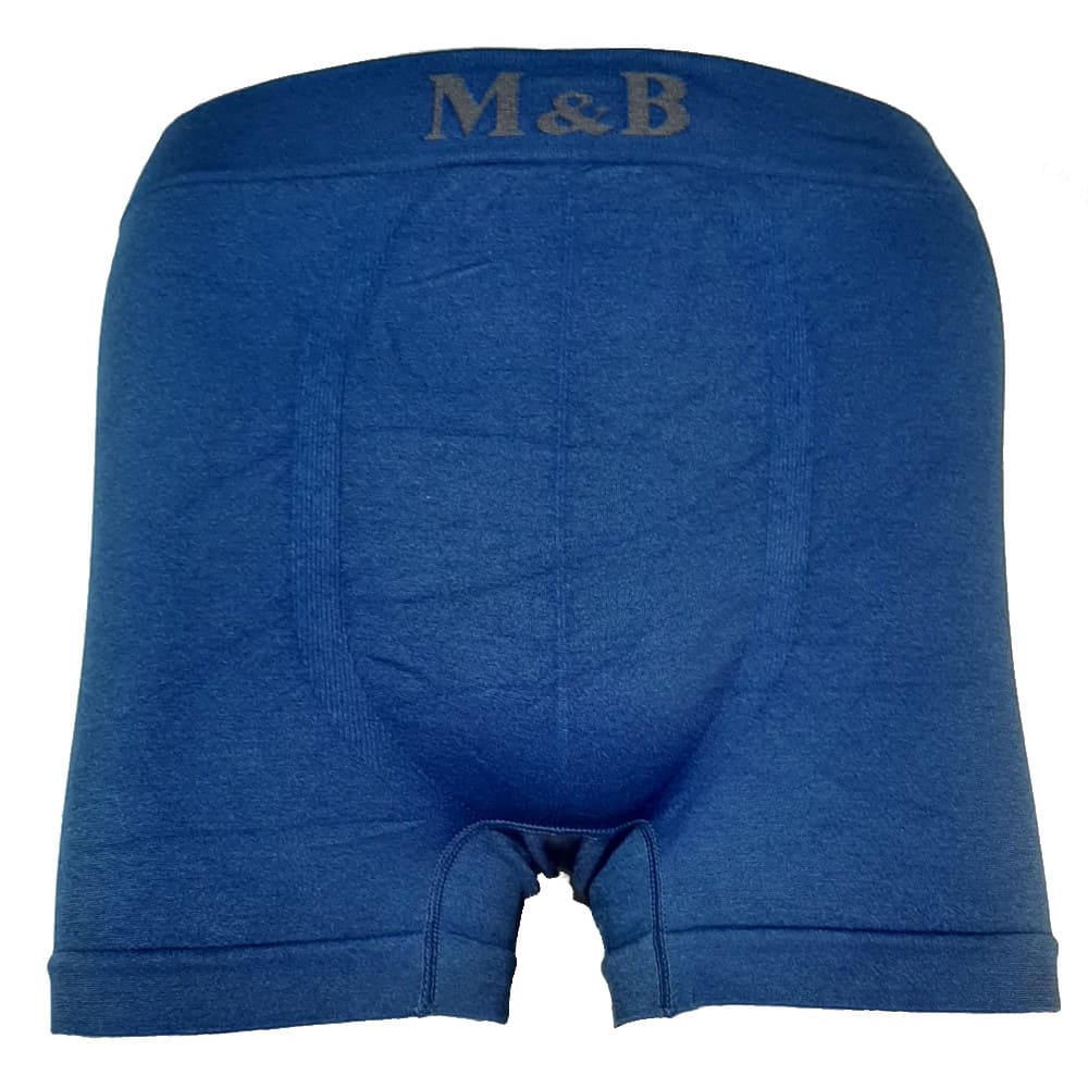 Naadloze boxershort voor heren van M&B in blauw