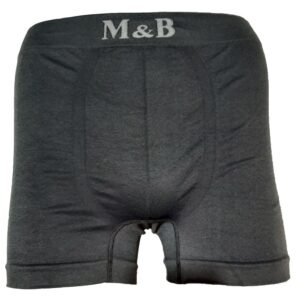 Donkergrijze naadloze boxershort voor heren van het merk M&B