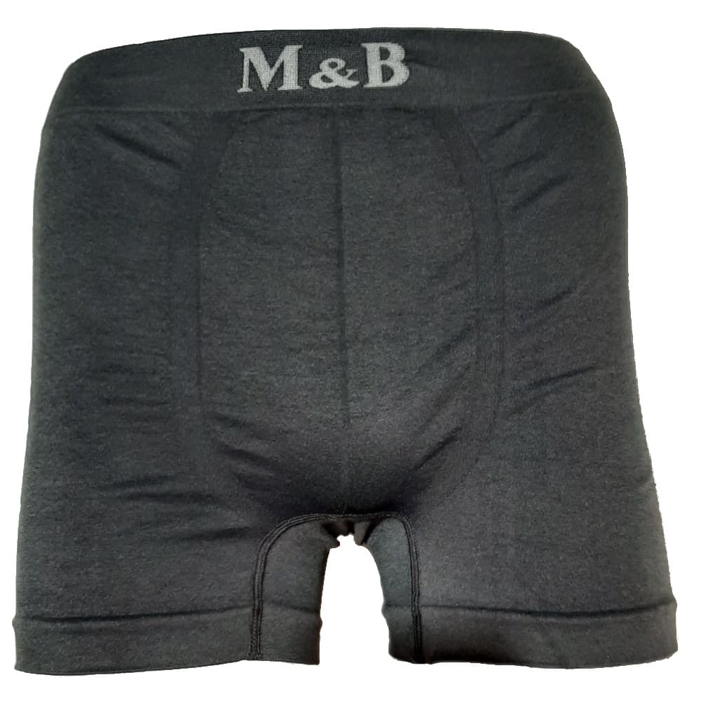 Donkergrijze naadloze boxershort voor heren van het merk M&B