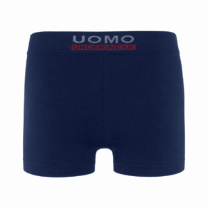 Donkerblauwe naadloze boxershort in voordelige set van 6 stuks.